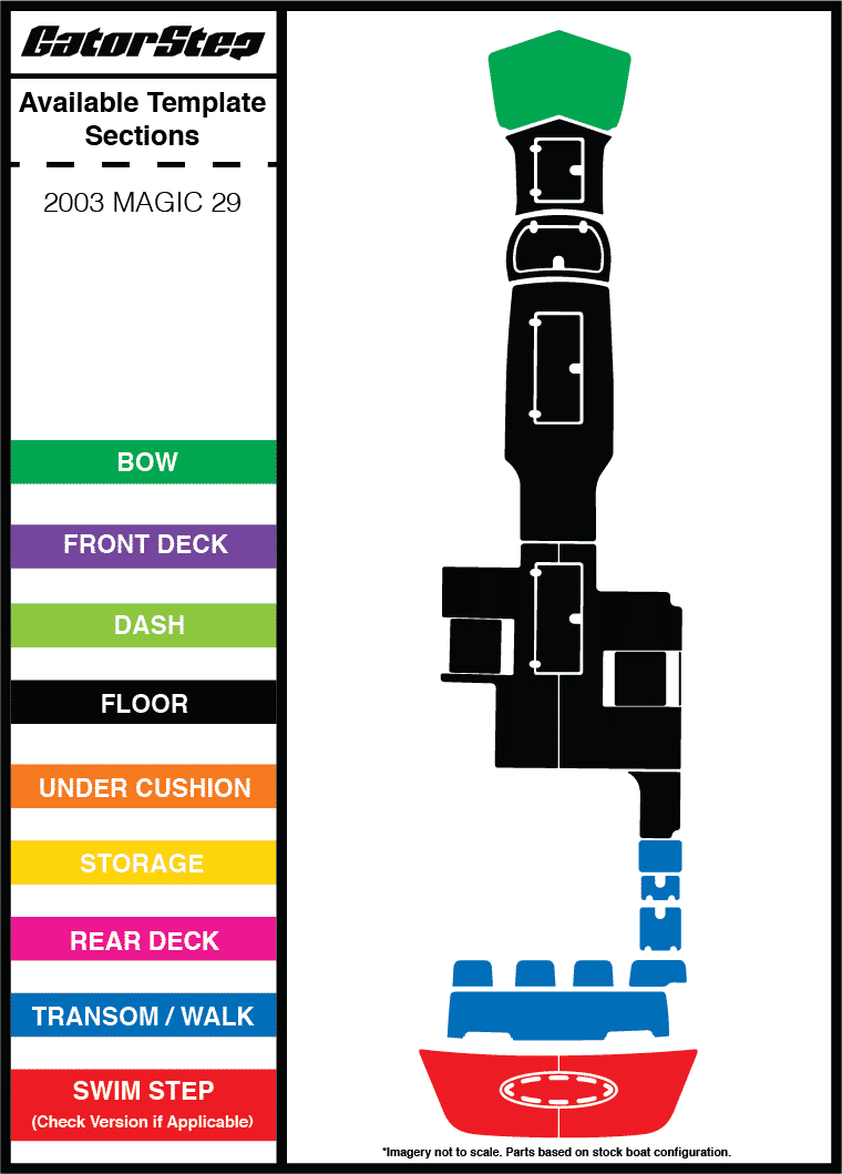 Magic 29 Deck GatorStep Boat Flooring & Decking