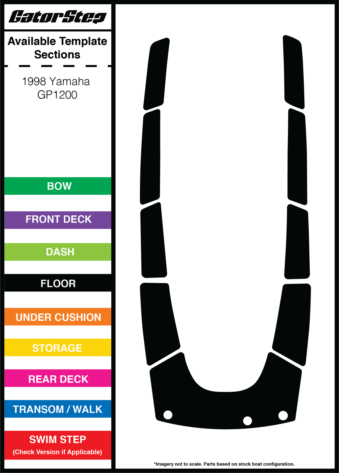 Yamaha Gp1200 1998 Gatorstep Boat Flooring Decking