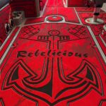 wake boat flooring gatorstep decking custom red black laser texture