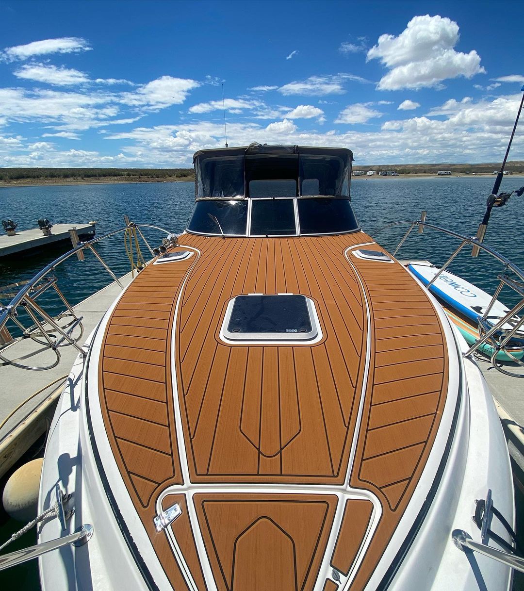 gatorstep boat flooring decking yacht teak brown tan black