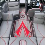 supra wake boat flooring gatorstep decking custom gray red