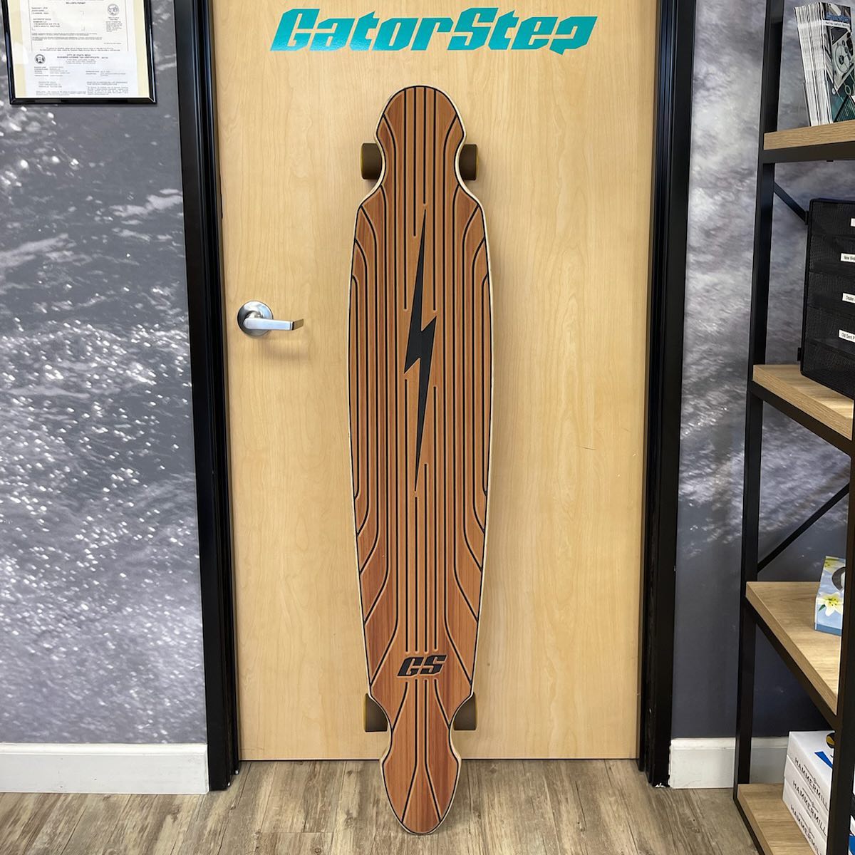 gatorstep non skid skateboard custom design plank logo wood grain laser