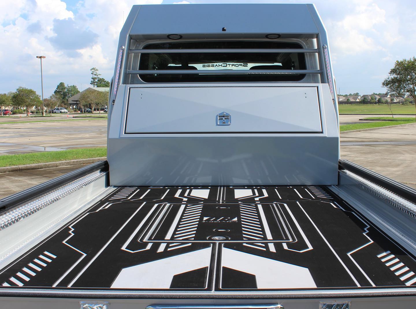 sport chassis truck bed decking gatorstep black gray